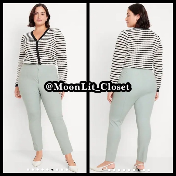 Old Navy Pants - Old Navy Extra High-Waisted Polished Pixie Skinny Ankle Jeans 18 Silver Sage